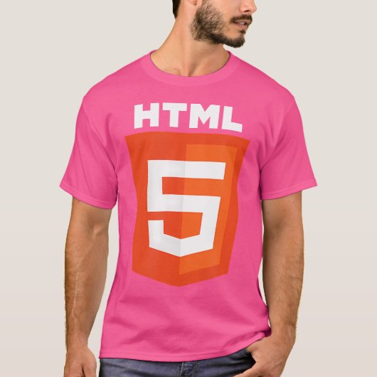 Html5 Html Logo Web Programmer Nerd Funny Computer T-Shirt (Vorderseite)