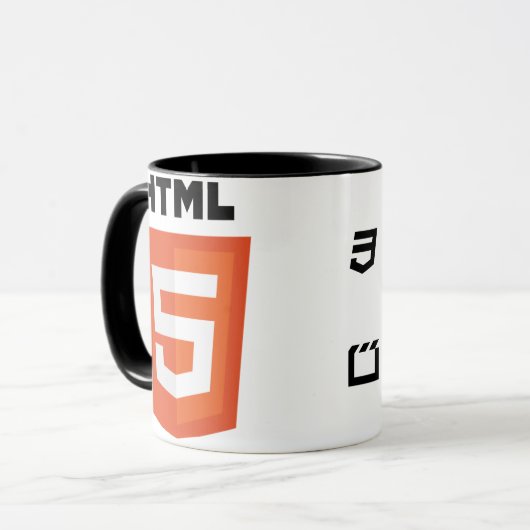 html5 tasse (Vorderseite Links)