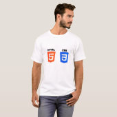 HTML5- und CSS3-Webentwickler-Design T-Shirt (Vorne ganz)