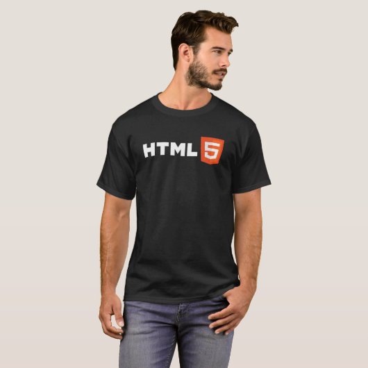 HTML 5 Code Web Developer Front-End Developer T-Shirt (Vorne ganz)