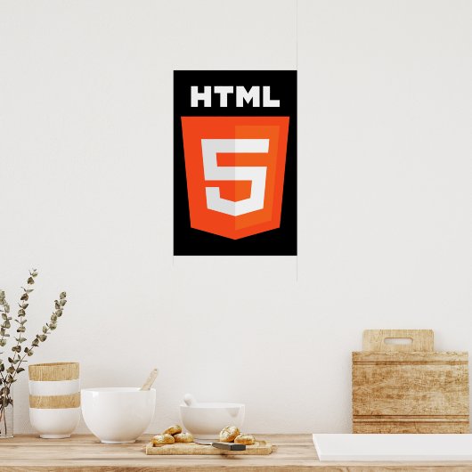 HTML 5-Logo Poster (Küche)
