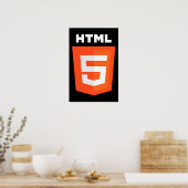HTML 5-Logo Poster (Küche)
