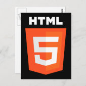 HTML 5-Logo Postkarte (Vorne/Hinten)