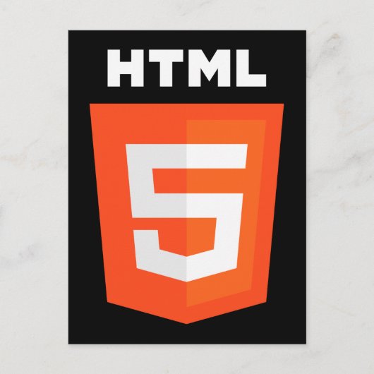 HTML 5-Logo Postkarte (Vorderseite)
