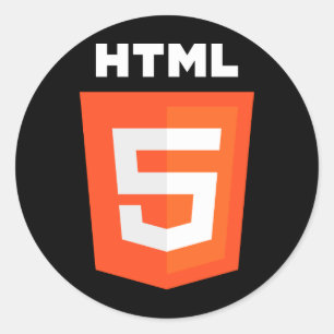 HTML 5-Logo Runder Aufkleber