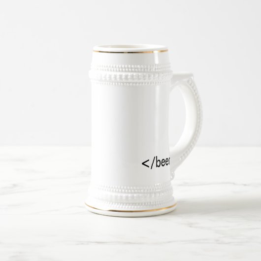 HTML <beer> Stein Bierglas (VorderseiteRechts)