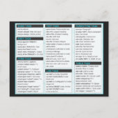 HTML Cheat Sheet Postcards Postkarte (Vorderseite)