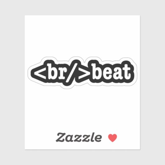 HTML-Code Aufkleber (Blatt)