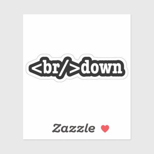 HTML-Code Aufkleber (Blatt)