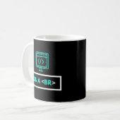 HTML-Code-Computerprogramm Iâ€™M für eine durchbre Kaffeetasse (Vorderseite Links)