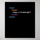 HTML-Code des lustigen Computerprogramms Poster (Vorne)