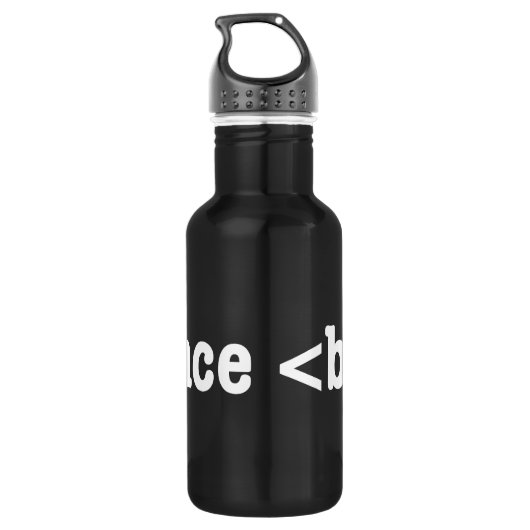 HTML-Code Edelstahlflasche (Rückseite)