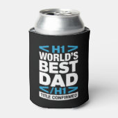 HTML-Code für Dad H1 - Bestes Papa der Welt Trinkg Dosenkühler (Kanne Vorderseite)