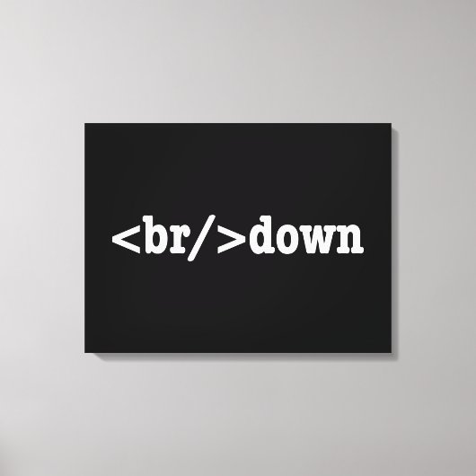 HTML-Code Leinwanddruck (Vorderseite)