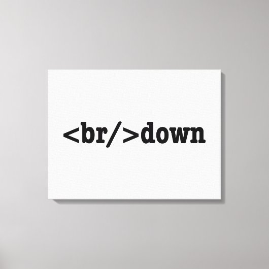 HTML-Code Leinwanddruck (Vorderseite)