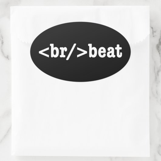 HTML-Code Ovaler Aufkleber (Tasche)