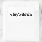 HTML-Code Rechteckiger Aufkleber (Tasche)