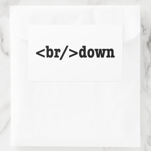 HTML-Code Rechteckiger Aufkleber (Tasche)