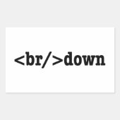 HTML-Code Rechteckiger Aufkleber (Vorderseite)