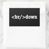 HTML-Code Rechteckiger Aufkleber (Tasche)