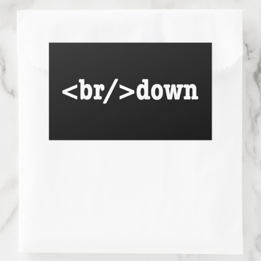 HTML-Code Rechteckiger Aufkleber (Tasche)