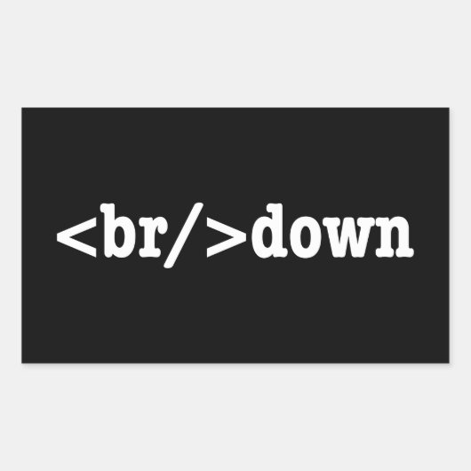 HTML-Code Rechteckiger Aufkleber (Vorderseite)