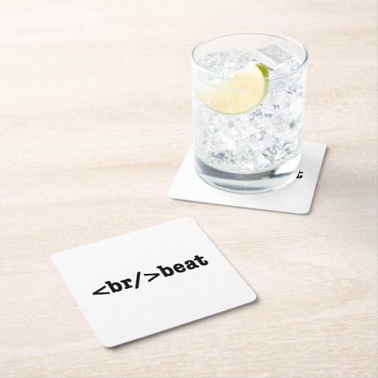 HTML-Code Rechteckiger Pappuntersetzer (Vor Ort)