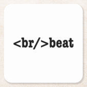 HTML-Code Rechteckiger Pappuntersetzer (Vorderseite)