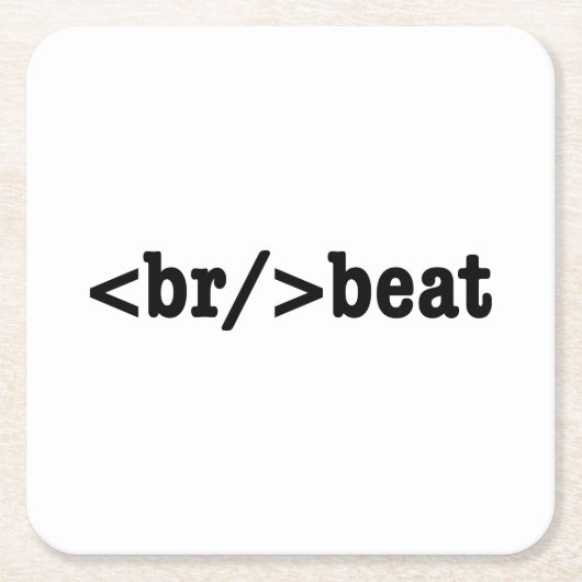 HTML-Code Rechteckiger Pappuntersetzer (Vorderseite)