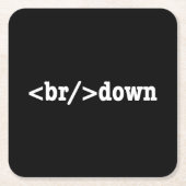 HTML-Code Rechteckiger Pappuntersetzer (Vorderseite)