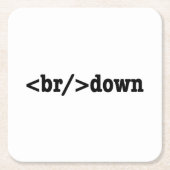 HTML-Code Rechteckiger Pappuntersetzer (Vorderseite)