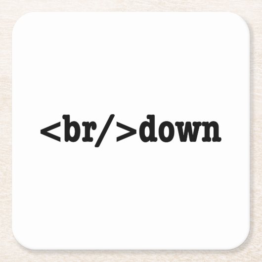 HTML-Code Rechteckiger Pappuntersetzer (Vorderseite)