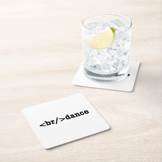 HTML-Code Rechteckiger Pappuntersetzer (Vor Ort)