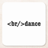 HTML-Code Rechteckiger Pappuntersetzer (Vorderseite)