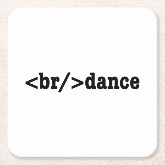 HTML-Code Rechteckiger Pappuntersetzer (Vorderseite)