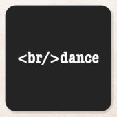 HTML-Code Rechteckiger Pappuntersetzer (Vorderseite)