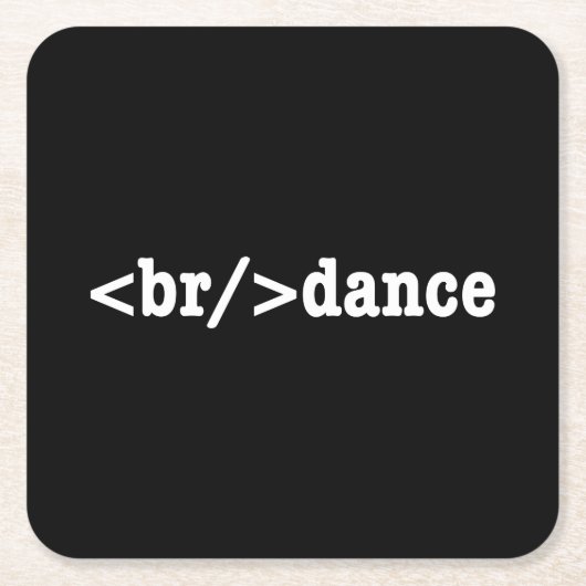 HTML-Code Rechteckiger Pappuntersetzer (Vorderseite)