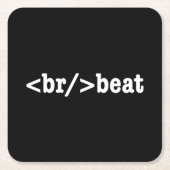 HTML-Code Rechteckiger Pappuntersetzer (Vorderseite)