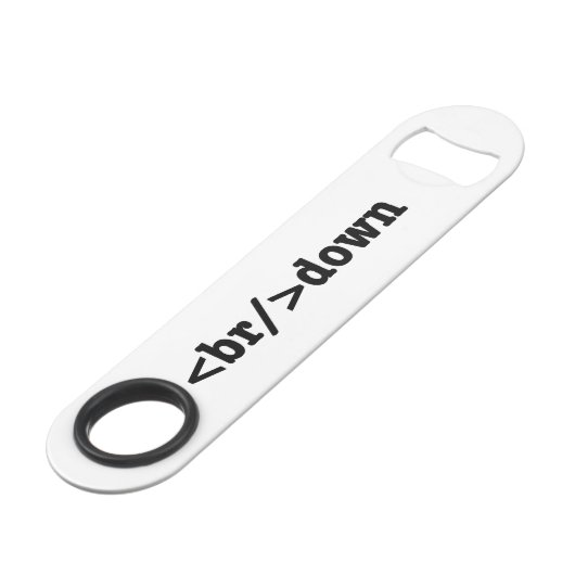 HTML-Code Speedflaschenöffner (Rückseite Schrägansicht)