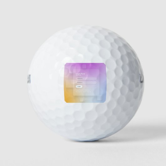 HTML-CSS-Bildschirm für farbenfrohe Anmeldung Golfball (Vorderseite)