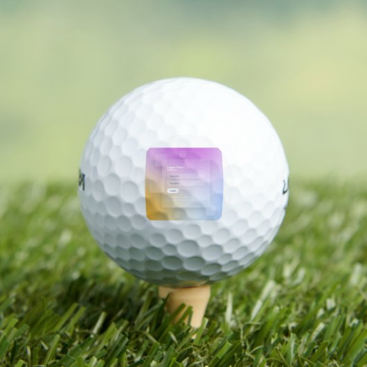 HTML-CSS-Bildschirm für farbenfrohe Anmeldung Golfball (Insitu T-Shirt)