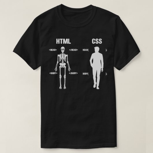 HTML CSS Programmer Programmieren Computer PC IT N T-Shirt (Design vorne)
