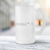 HTML-Eingabe Alkohol - Webentwickler-Witz Mattglas Bierglas