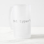 HTML-Eingabe Alkohol - Webentwickler-Witz Mattglas Bierglas (Vorderseite Links)