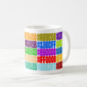 HTML-FarbTasse. (Hexe RGB-Farbspezifikt.) Kaffeetasse (VorderseiteRechts)