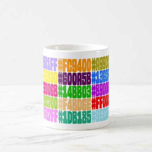 HTML-FarbTasse. (Hexe RGB-Farbspezifikt.) Kaffeetasse (Mittel)