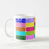 HTML-FarbTasse. (Hexe RGB-Farbspezifikt.) Kaffeetasse (Links)
