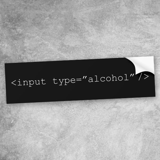 HTML-Formular für die Eingabe von Alkohol Autoaufkleber