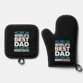 HTML H1 Weltbester Papa Code Küche Ofenhandschuh & Topflappen-Set (Vorderseite)