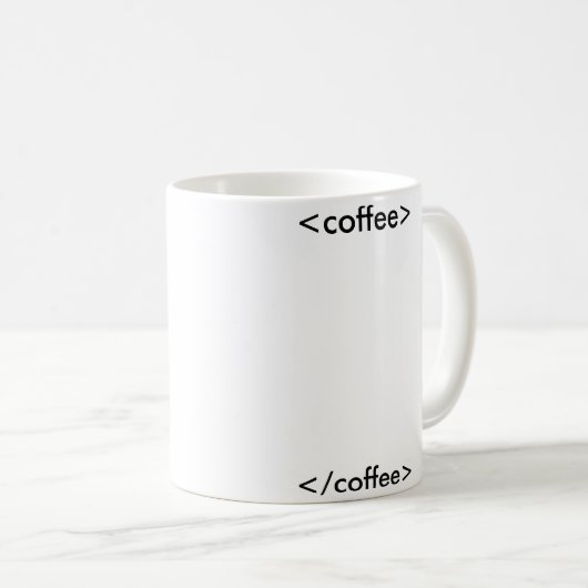 HTML-Kaffee-Tasse Kaffeetasse (VorderseiteRechts)